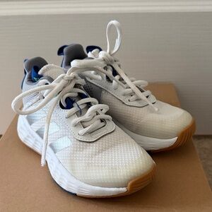 adidas Kids White and Blue Sneakers